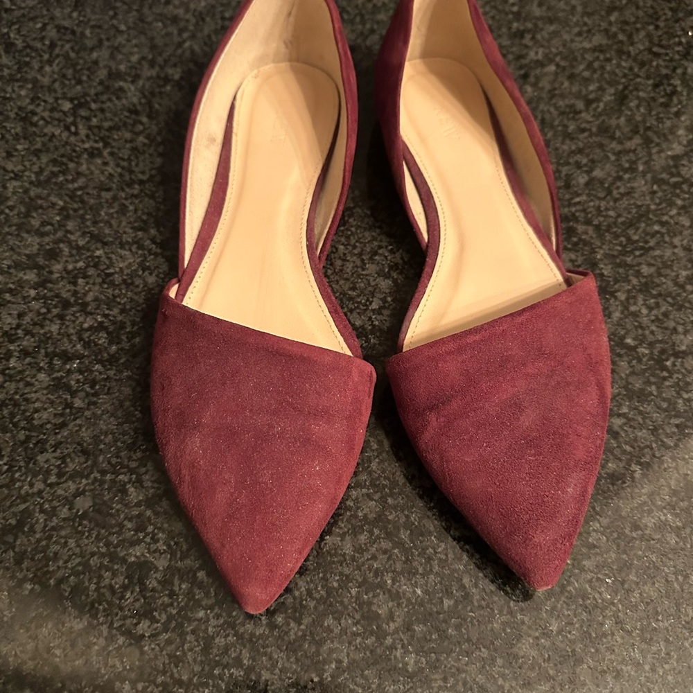 J Crew D orsay burgundy flats